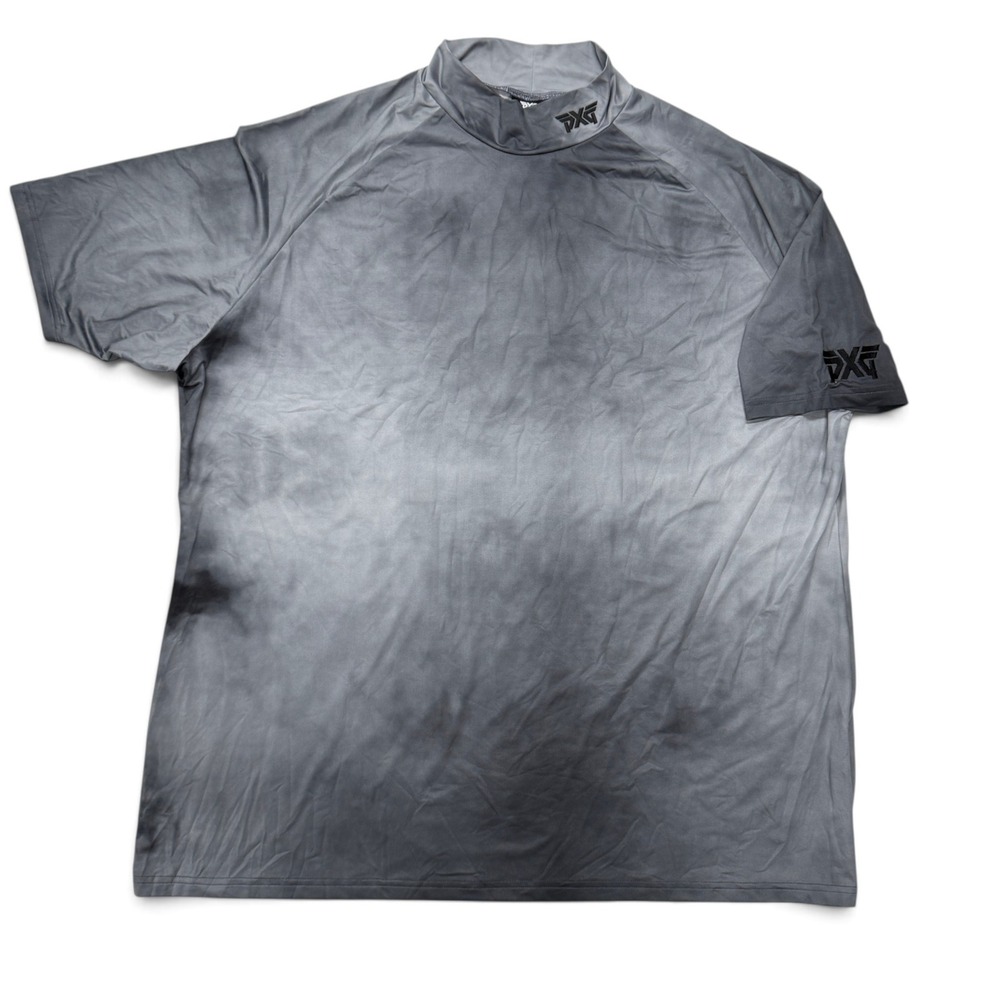 PXG Parsons Xtreme Golf Mens XXL Gray Tie Dye Mock Neck Base Layer Shirt